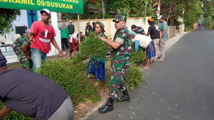 Wujud Nyata Kebersamaan Karya Bakti Koramil 09 Susukan