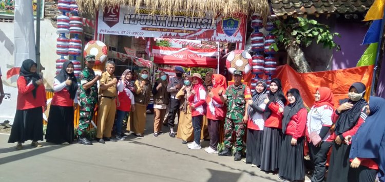 Babinsa Jadi Tim Juri Lomba Kebersihan Lingkungan Antar Desa tingkat kecamatan 