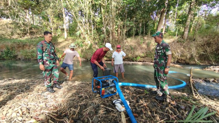 Poktan Margi Rahayu desa Kutayasa Uji Coba Pompa Air Bantuan Kementan