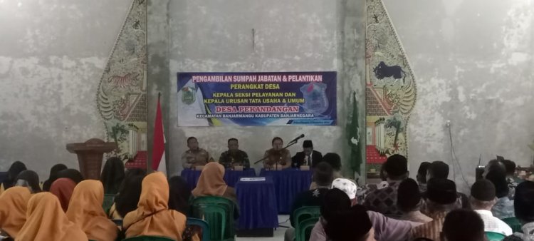 Danramil Hadiri Pengambilan Sumpah Jabatan dan Pelantikan Perangkat Desa Pekandangan