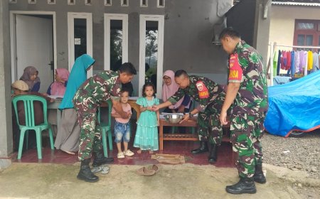 Babinsa Dampingi Kegiatan Posyandu Wujud Kepedulian TNI Cegah Stunting