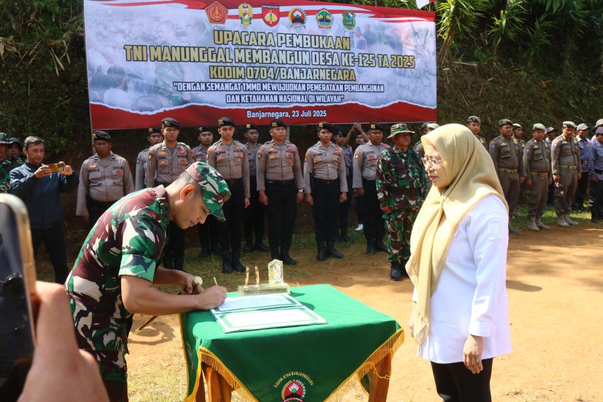 Sinergi TNI dan Pemerintah TMMD Sengkuyung Tahap III Resmi Dimulai di Desa Pasegeran Banjarnegara