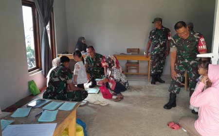 Untuk Meningkatkan Kesehatan Pada Anak Dan Balita Babinsa Dampingi Kegiatan Posyandu Balita