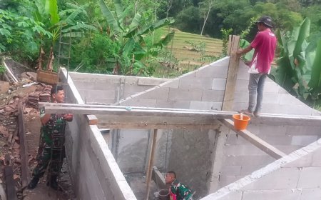 Koramil 11 Punggelan Bantu Program RTLH