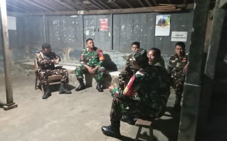 Babinsa Madukara Bersama Kokam Wujud Sinergi Jaga Kamtibmas