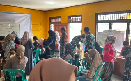 Cegah meningkatnya angka Stunting Koramil 17 Wanayasa Dampingi Giat Posyandu