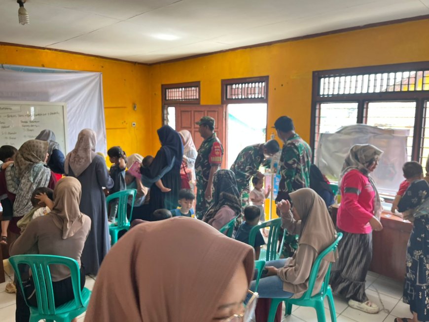 Cegah meningkatnya angka Stunting Koramil 17 Wanayasa Dampingi Giat Posyandu