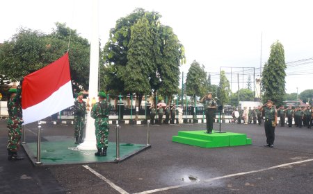 Dandim 0704 Banjarnegara Pimpin Upacara Bendera 17-an