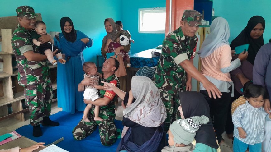 Babinsa Dampingi Kegiatan Posyandu Balita, Sebagai Upaya Pengentasan Stanting