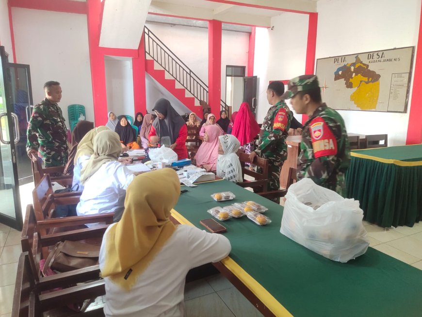 Koramil 03 Wanadadi Dampingi Posyandu Lansia, Wujud Kepedulian Kesehatan Warga Karangjambe