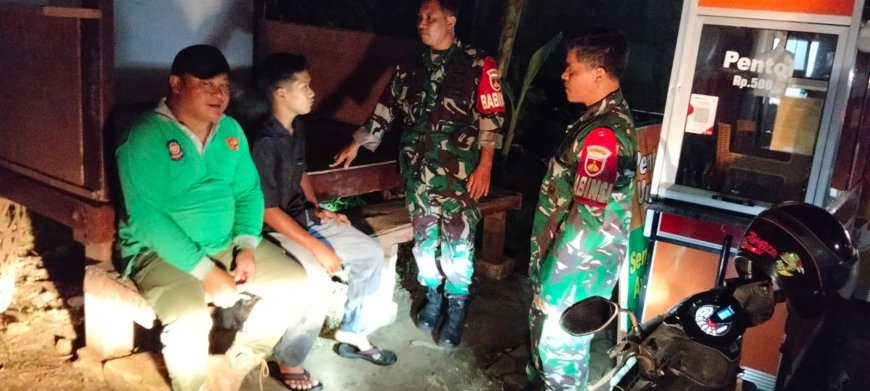 Sinergi TNI dan Warga, Patroli Malam Perkuat Siskamling di Mandiraja Kulon