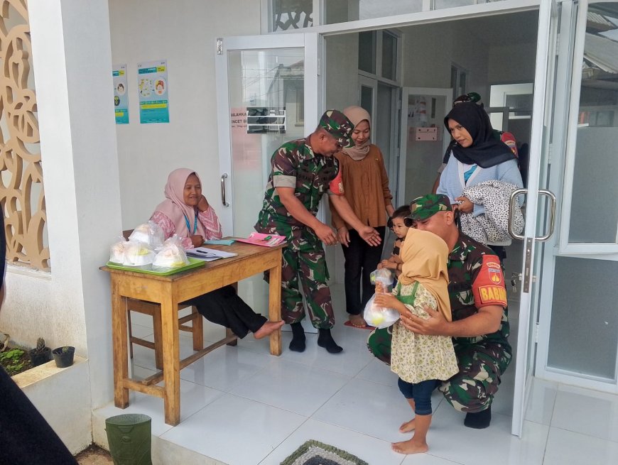 Babinsa Dampingi Program PMT untuk Cegah Stunting di Wilayah Binaan