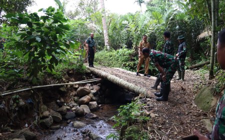 Dandim Banjarnegara Cek Lokasi Rencana Pembangunan Jembatan Armco