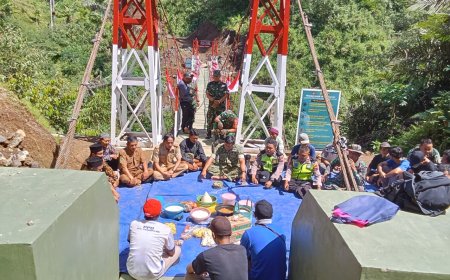 ​ Kasdim 0704 Banjarnegara Resmikan Jembatan Perintis Garuda