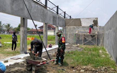 Babinsa Dampingi Pembangunan KDKMP Desa Linggasari