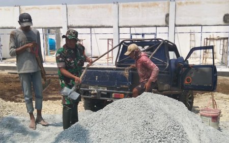 Dari Pondasi hingga Finishing Babinsa Dampingi Pembangunan KDKMP Desa Banjengan