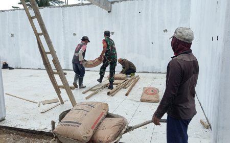 Dinding Dirapikan Struktur Diperkuat KDKMP Gumelar Terus Berproses