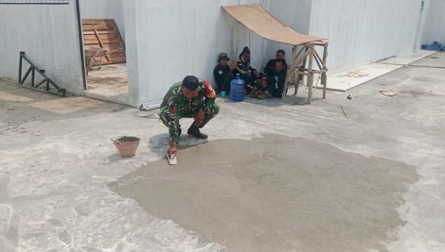 Babinsa Dampingi Pembangunan KDKMP Desa Pagelak