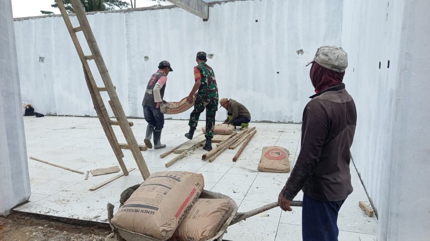 Dinding Dirapikan Struktur Diperkuat KDKMP Gumelar Terus Berproses