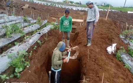 Babinsa Batur Tinjau Penggalian Pondasi KDKMP di Pekasiran