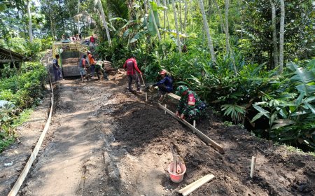 TMMD Sengkuyung Tahap II 2026 di Desa Lawen Percepat Pembangunan dan Tingkatkan Kebersamaan