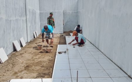 Babinsa Madukara Dampingi Pembangunan KDKMP di Desa Pakelen