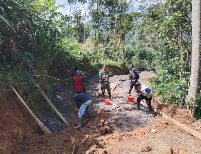 TMMD Sengkuyung Tahap II Kodim 0704 Banjarnegara Dorong Pembangunan Desa Lawen