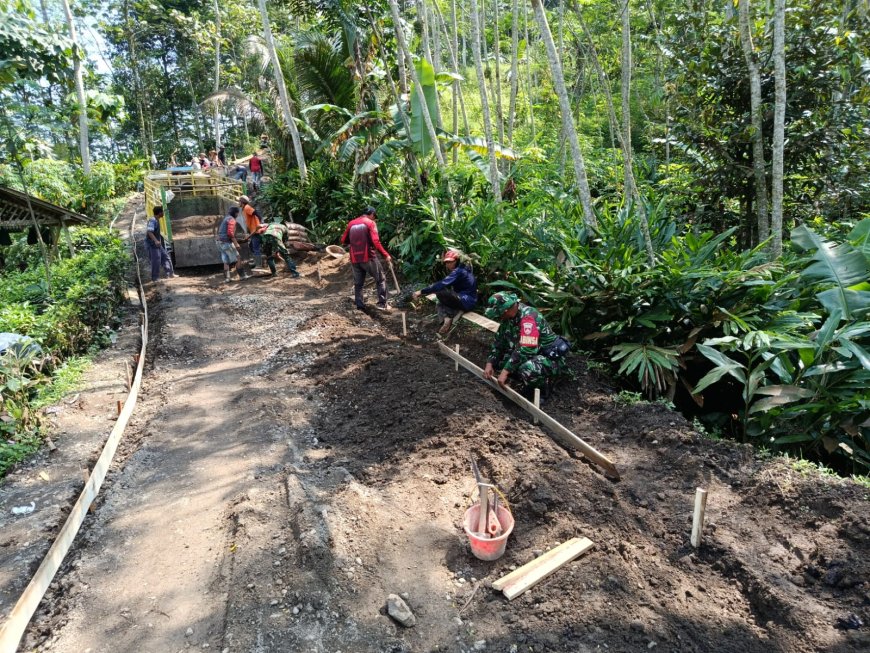 TMMD Sengkuyung Tahap II 2026 di Desa Lawen Percepat Pembangunan dan Tingkatkan Kebersamaan
