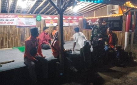 Koramil 08 Purwanegara Gelar Patroli Siskamling untuk Jaga Keamanan dan Ketertiban Warga