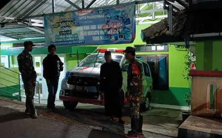 Babinsa Koramil 18 Pagentan Laksanakan Patroli Malam Guna Memastikan Keamanan Wilayah