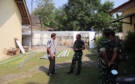 Dandim 0704 Banjarnegara Tinjau Kesiapan Marshaling Area Yonif TP di BLK Klampok