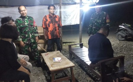 Patroli Malam Koramil 11 Punggelan Sosialisasikan Bahaya Miras Dan Narkoba