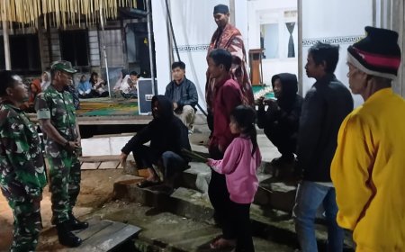Koramil 18 Pagentan Dan Polsek Pgt Melaksanakan Patroli Malam