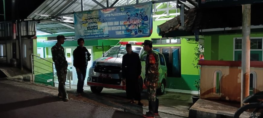 Babinsa Koramil 18 Pagentan Laksanakan Patroli Malam Guna Memastikan Keamanan Wilayah