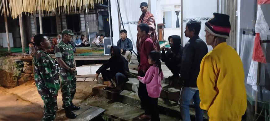 Koramil 18 Pagentan Dan Polsek Pgt Melaksanakan Patroli Malam