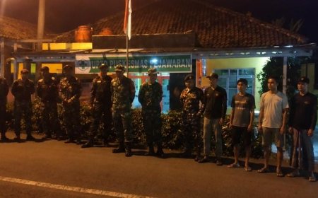 Guna Tegakkan Kamtibmas Babinsa Koramil 16 Pejawaran Gelar Patroli Gabungan Bersama Komponen Masyarakat