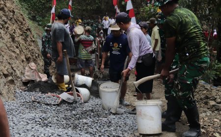 Jalan Harapan Mulai Terbentang TMMD Reguler ke-129 Wujudkan Akses Baru bagi Warga Gumelem Kulon