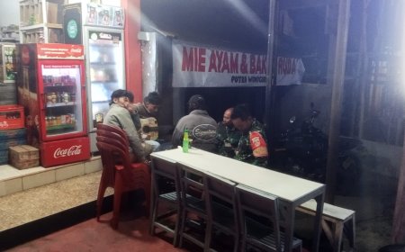 BABINSA KORAMIL 05 BATUR LAKSANAN PATROLI MALAM UNTUK KEAMANAN WILAYAH