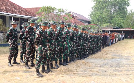 Kasdim Banjarnegara Pimpin Apel Bersih Selokan Wujud Nyata TMMD Peduli Lingkungan