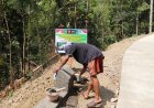 Sentuhan Akhir Eko Pembatas Jalan TMMD Mulai Terlihat Rapi