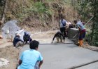 Tiada Hari Tanpa Lapangan Satgas dan Panlak Kawal Rabat Beton TMMD hingga Tuntas