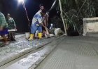Demi Jalan Warga Satgas dan Warga Rela Lembur hingga Malam