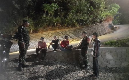 Babinsa Koramil 14 Madukara Laksanakan Patroli Siskamling Bersama Linmas