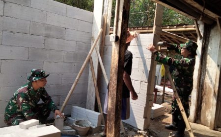 TMMD Reguler ke-129 Rumah Pak Toid Capai 40 Persen