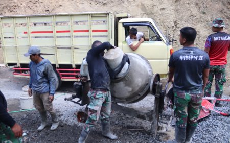 Pengecoran Terus Berlanjut TMMD Kejar Target Demi Warga Gumelem Kulon