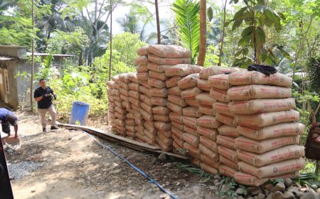 Material Melimpah Pembangunan Rabat Beton TMMD Terus Dikebut