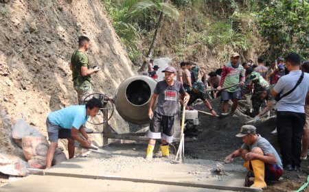 Saling Bahu Membahu Semangat Gotong Royong Hidupkan TMMD di Gumelem Kulon