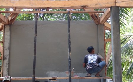 Tangan Sagi Triyono di Balik Kokohnya Pos Kamling TMMD Gumelem Kulon