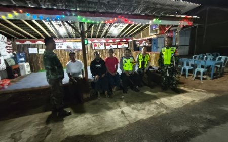 Ronda Malam Bersama TNI Warga dan Koramil 08/Purwonegoro Perkuat Keamanan Lingkungan