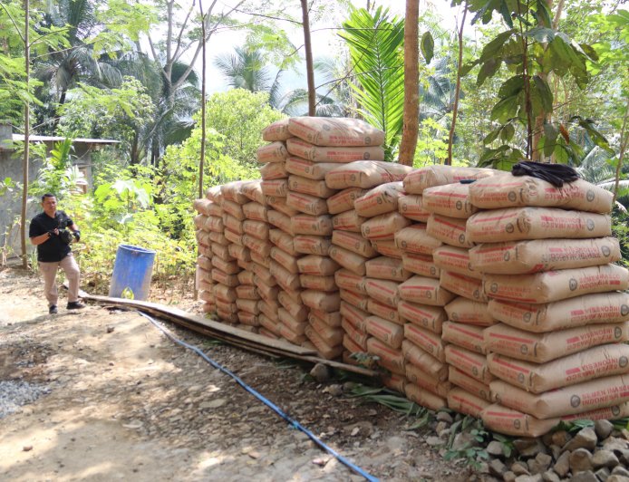 Material Melimpah Pembangunan Rabat Beton TMMD Terus Dikebut